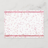 Roze Unicorn Baby shower Hartelijk dank Informatiekaartje (Achterkant)