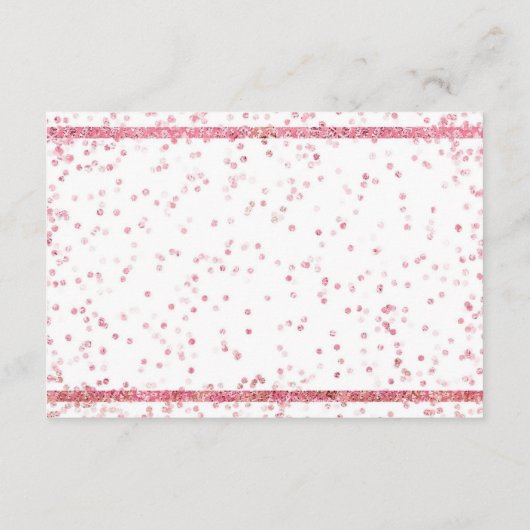 Roze Unicorn Baby shower Hartelijk dank Informatiekaartje (Achterkant)