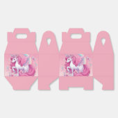 roze unicorn bedankdoosjes (Ongevouwen)