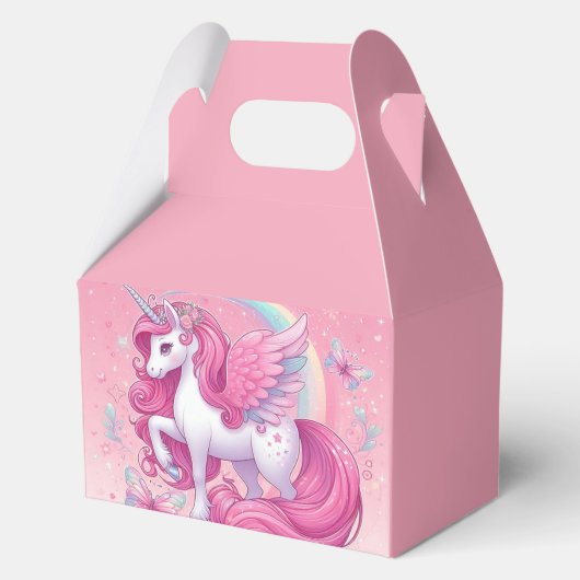 roze unicorn bedankdoosjes (Achterkant)