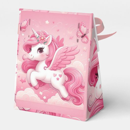 roze unicorn bedankdoosjes (Achterkant)