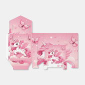 roze unicorn bedankdoosjes (Uitgevouwen)