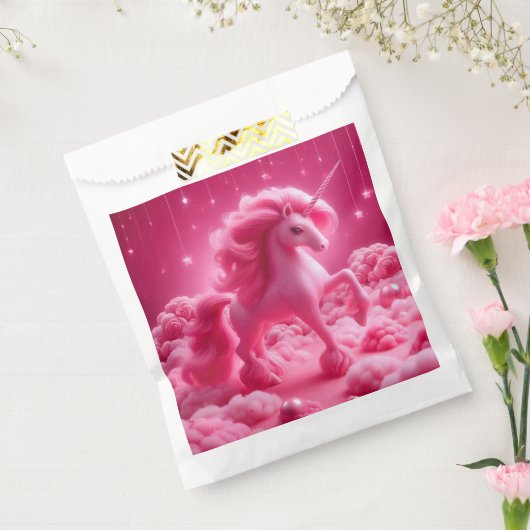 roze unicorn bedankzakje (Gezegeld)