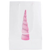 Roze Unicorn Birthday Medium Cadeauzakje (Achterkant)