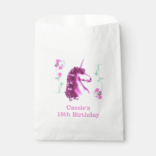 Roze Unicorn Birthday Party Favor Bag Bedankzakje