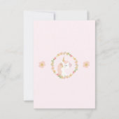 Roze Unicorn Birthday Party Kaart (Achterkant)
