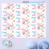 Roze Unicorn Birthday Party scrapbook paper Flyer (Enkel)