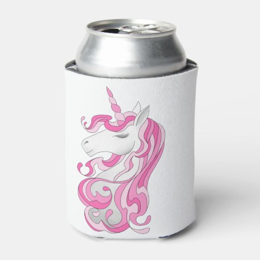Roze Unicorn Blikjeskoeler (Blikje Voorkant)