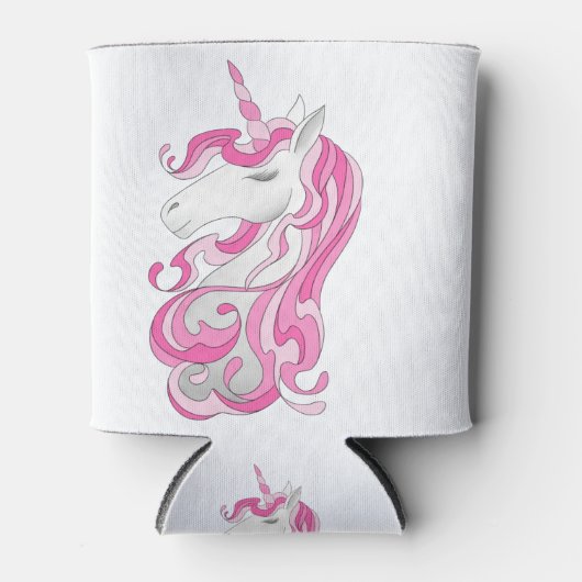 Roze Unicorn Blikjeskoeler (Voorkant)