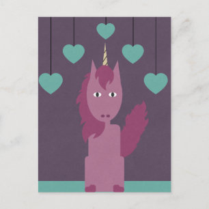 Roze Unicorn Briefkaart