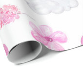 Roze Unicorn Butterflies Girly Cute Cadeaupapier (Rol Hoek)