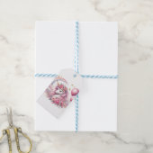Roze Unicorn Cadeaulabel (Met Touw)
