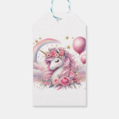 Roze Unicorn Cadeaulabel (Achterkant)