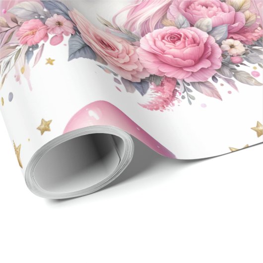 Roze Unicorn Cadeaupapier (Rol Hoek)