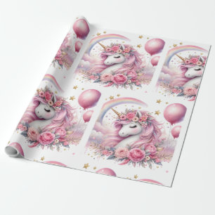 Roze Unicorn Cadeaupapier