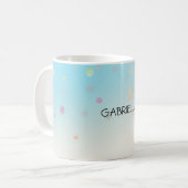 Roze Unicorn Confetti Persoonlijke naam Koffiemok (Voorkant links)