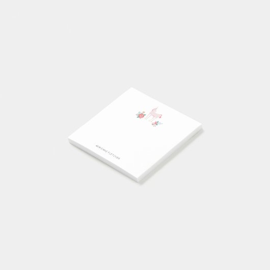 Roze Unicorn Custom Post-it® Notes (Schuin)