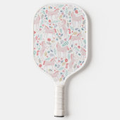 Roze Unicorn en persoonlijke naam Pickleball Paddle (Achterkant)