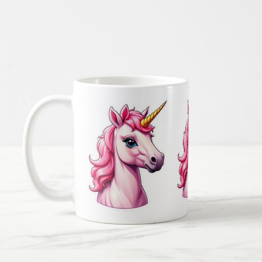Roze Unicorn Fantasy Koffiemok (Links)