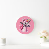 Roze Unicorn Fantasy Ronde Klok (Huis)