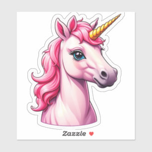 Roze Unicorn Fantasy Sticker