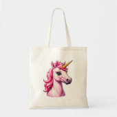 Roze Unicorn Fantasy Tote Bag (Voorkant)