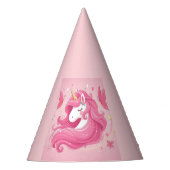 roze unicorn feesthoedjes (Voorkant)