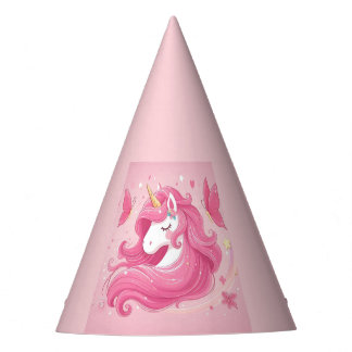 roze unicorn feesthoedjes