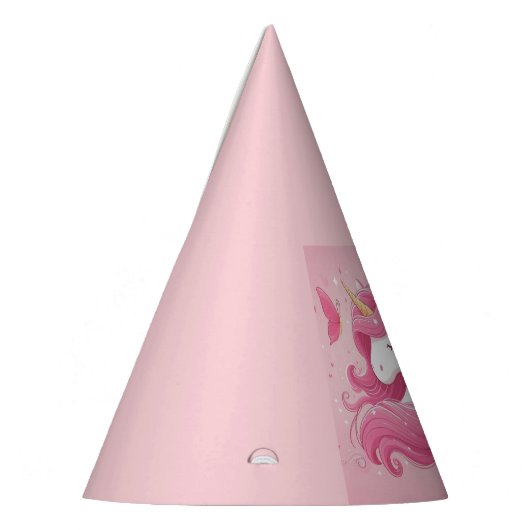 roze unicorn feesthoedjes (Links)