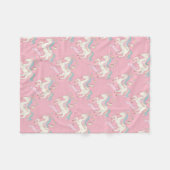 Roze Unicorn Fleece Deken (Voorkant (Horizontaal))