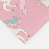 Roze Unicorn Fleece Deken (Hoek)