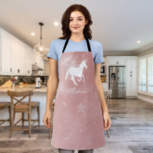 Roze Unicorn gepersonaliseerd Apron Schort
