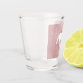 Roze Unicorn Gepersonaliseerd Schots glas (Links)