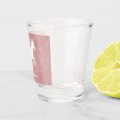Roze Unicorn Gepersonaliseerd Schots glas (Rechts)