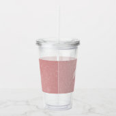 Roze Unicorn gepersonaliseerde acrylknoltablet Acryl Drinkbeker (Rechts)