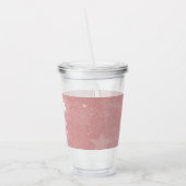 Roze Unicorn gepersonaliseerde acrylknoltablet Acryl Drinkbeker (Links)