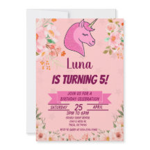 Roze Unicorn Glitter Confetti Birthday Party