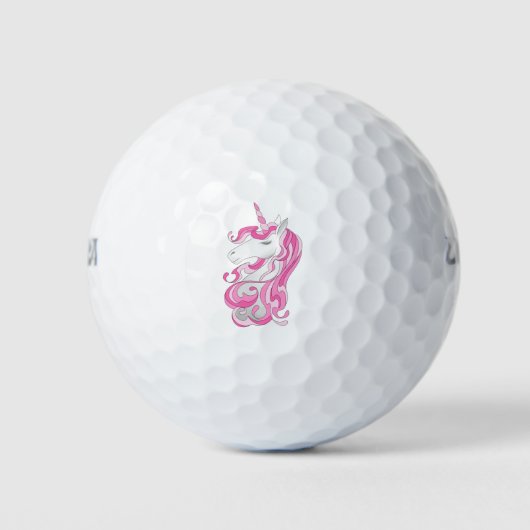 Roze Unicorn Golfballen (Voorkant)