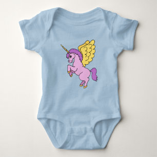 Roze Unicorn Graphic Romper