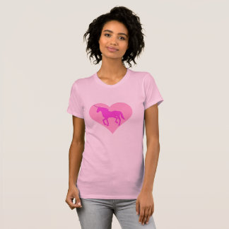 Roze Unicorn Heart T-Shirt