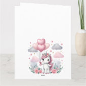 Roze Unicorn Kaart (Achterkant)