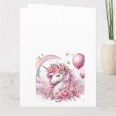 Roze Unicorn Kaart (Achterkant)