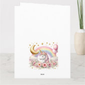 Roze Unicorn Kaart (Achterkant)