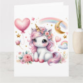 Roze Unicorn Kaart (Voorkant)