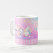  roze Unicorn Koffiemok (Voorkant links)