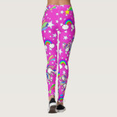 Roze Unicorn-Leggings Leggings (Achterkant)