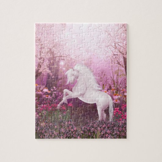Roze Unicorn Legpuzzel (Verticaal)