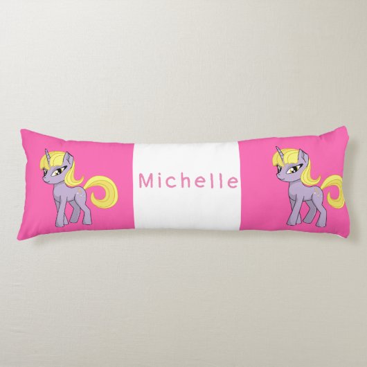 Roze Unicorn Lichaamskussen (Voorkant)