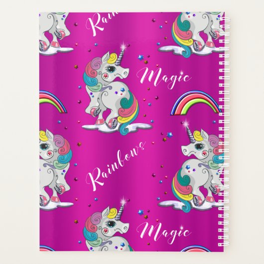 Roze Unicorn Magic Planner (Achterkant)