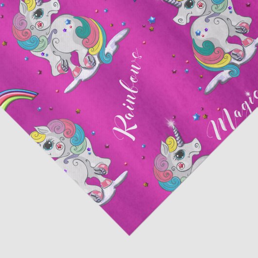Roze Unicorn Magic Tissuepapier (Detail)